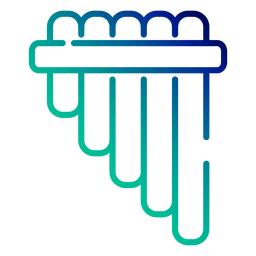 Panflöten-Gradientenhub PNG-Design