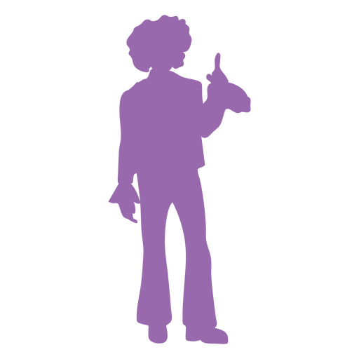 Purple disco move silhouette PNG Design
