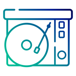 Record player gradient stroke Transparent PNG