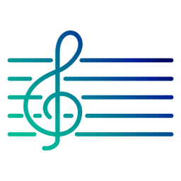 Violinschlüssel-Gradientenhub PNG-Design
