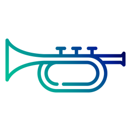 Trumpet gradient stroke PNG Design