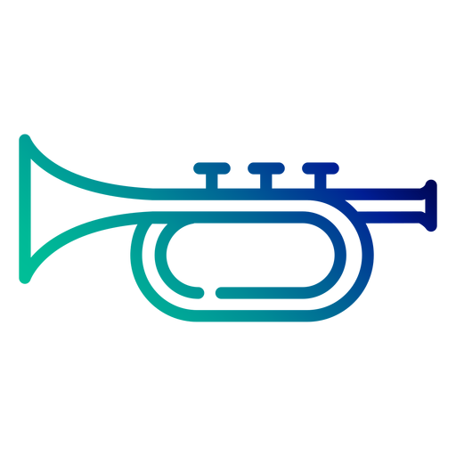 Trazo de degradado de trompeta Diseño PNG