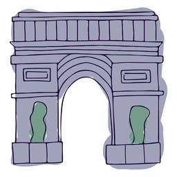 Ilustração do portão da vitória em paris Desenho PNG Transparent PNG