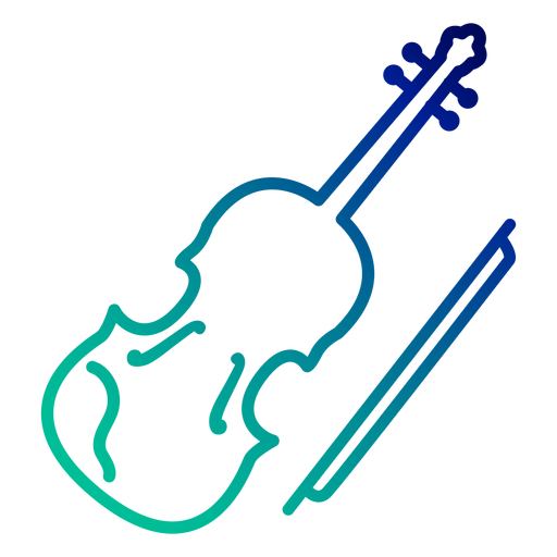 Violin gradient stroke PNG Design