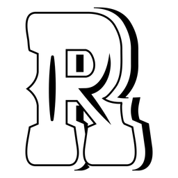 Letra abc ocidental r Desenho PNG