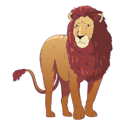 Dibujado a mano animal salvaje león colorido Transparent PNG