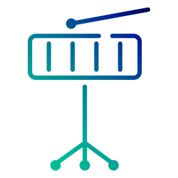 Xylophone gradient stroke icon PNG Design