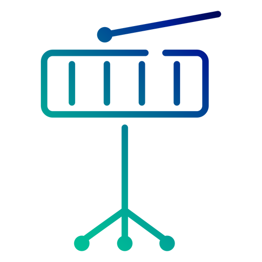 Xylophone gradient stroke icon PNG Design