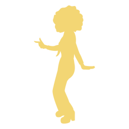 Silhueta de movimento disco amarelo Transparent PNG
