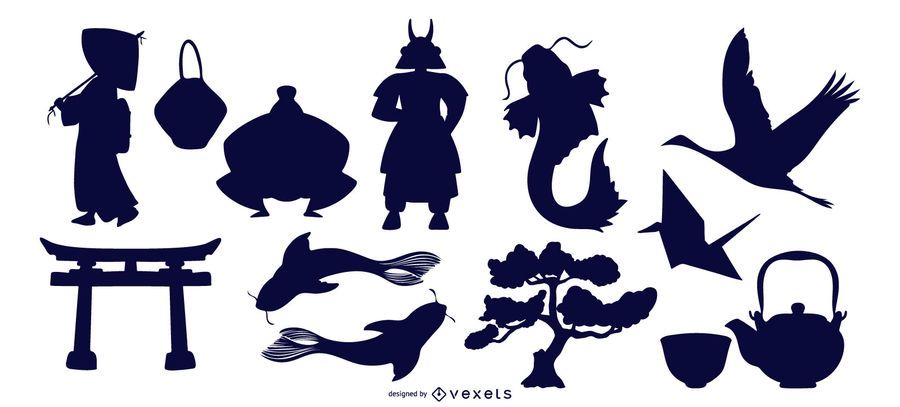 Japan Elements Silhouette Pack Japan Elements Silhouette Pack