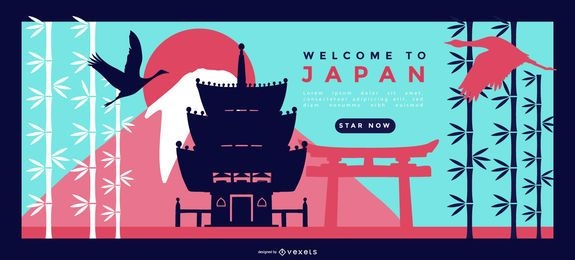 Diseño de página de destino de Japón