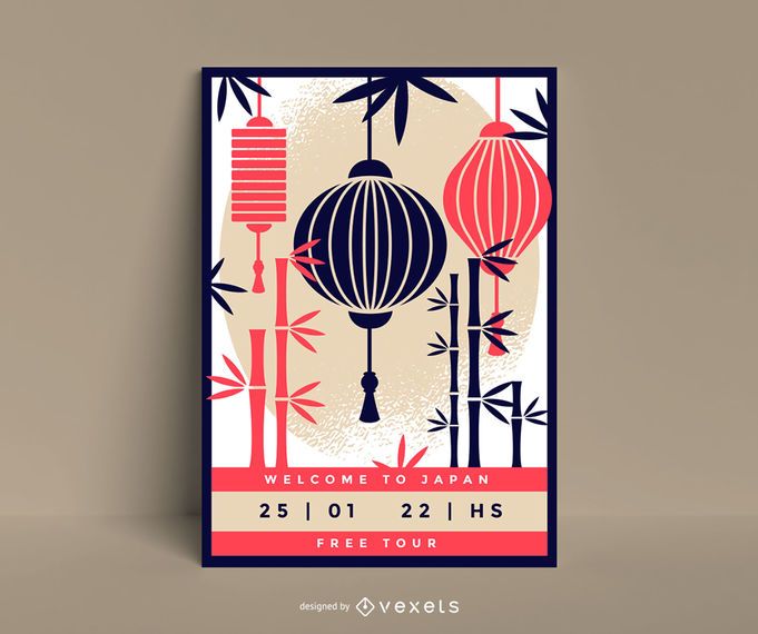 Japan poster template Japan poster template