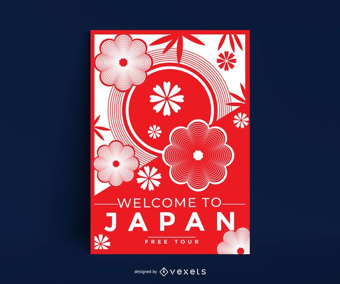 Japan cherry blossom poster template Japan cherry blossom poster template