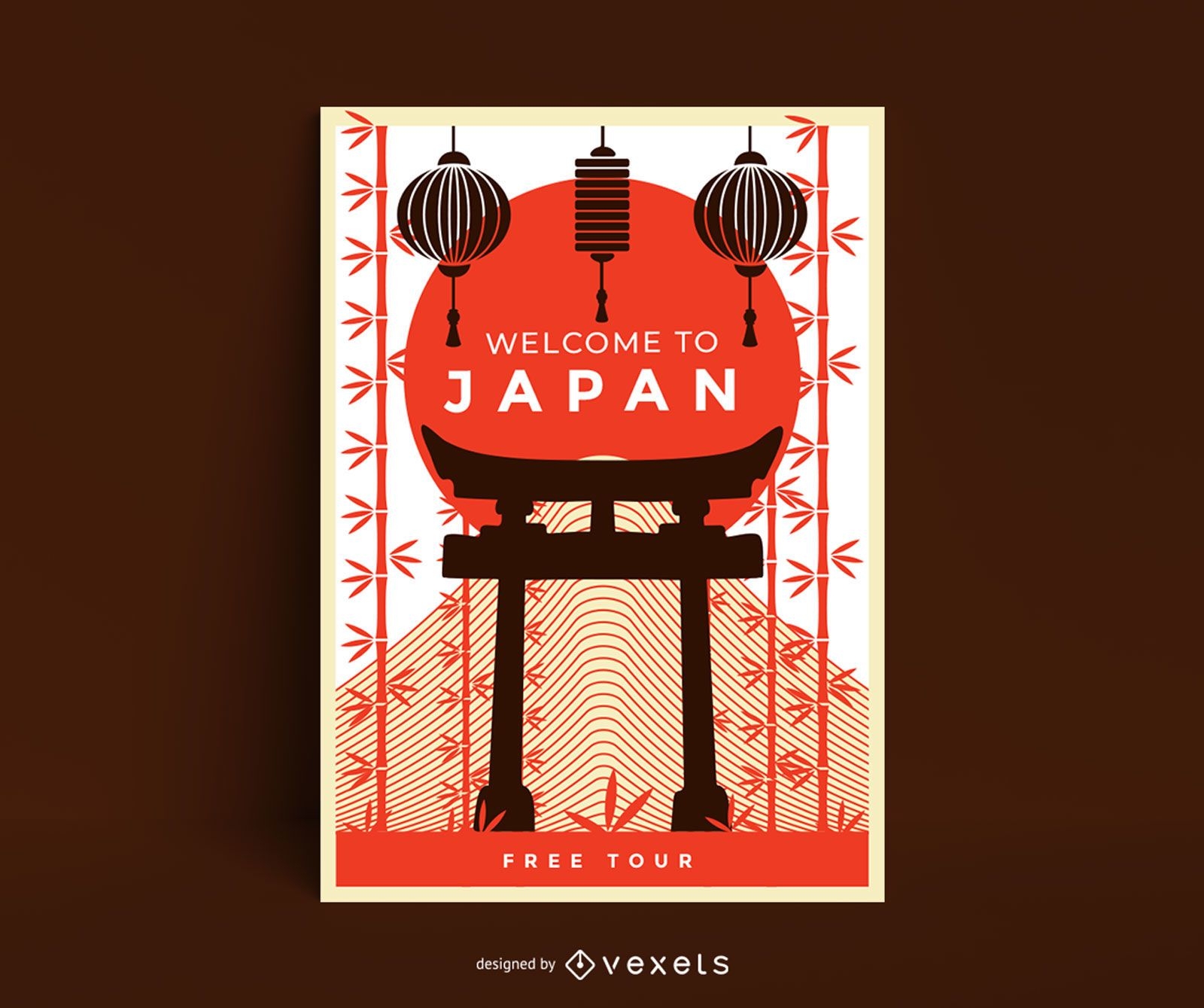 Welcome to japan poster template