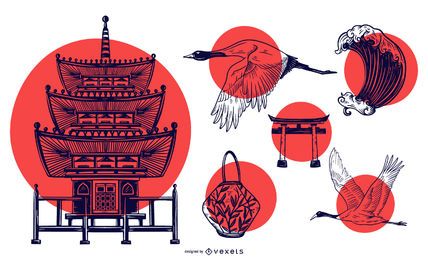 Elementos do Japão com o Sun Design Pack Elementos do Japão com o Sun Design Pack