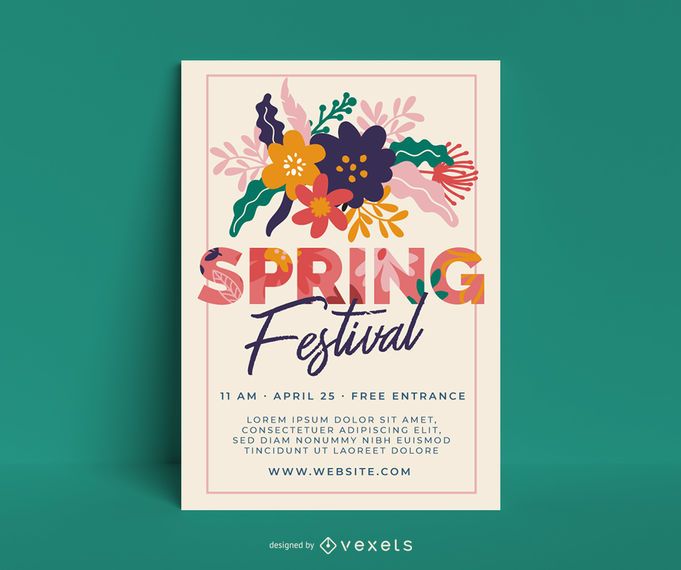 Spring festival poster template Spring festival poster template