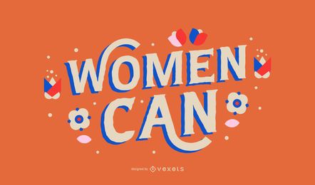 Las mujeres pueden diseño de letras