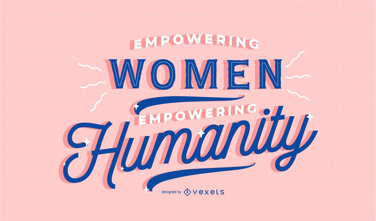 Empowering women lettering design