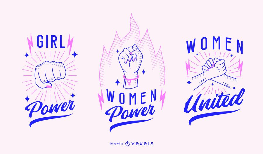 Women's day badge set Women's day badge set