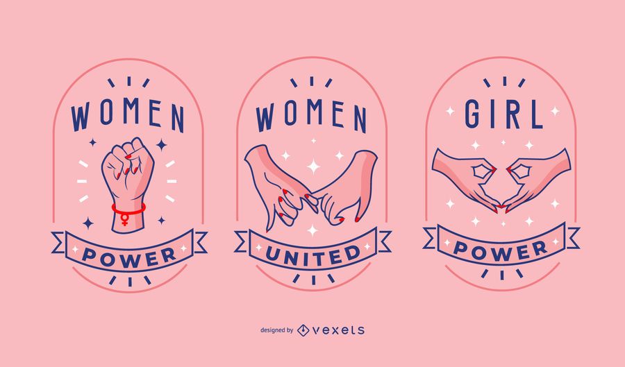 Conjunto de insignias del día de la mujer Conjunto de insignias del día de la mujer