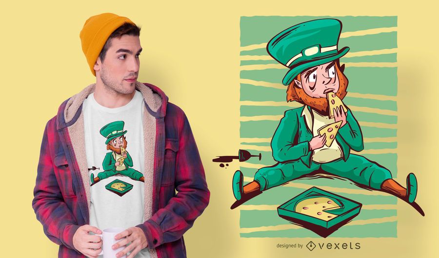St patricks pizza t-shirt design St patricks pizza t-shirt design