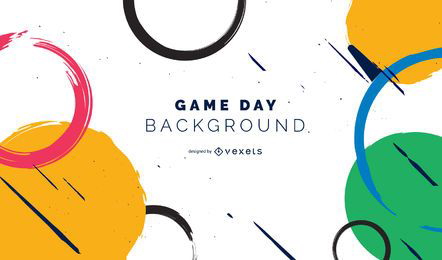 Game Day Artistic Shape Background Vector Download