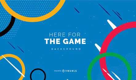 Design de círculos de esportes de jogo de fundo