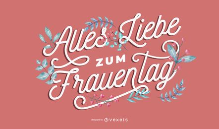 Women's Day German Lettering Design