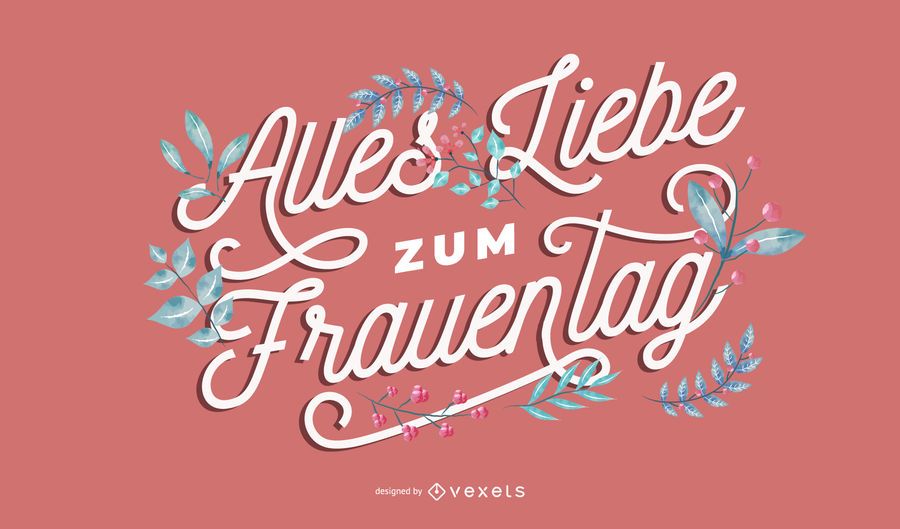 Design de letras alemãs do dia das mulheres Design de letras alemãs do dia das mulheres
