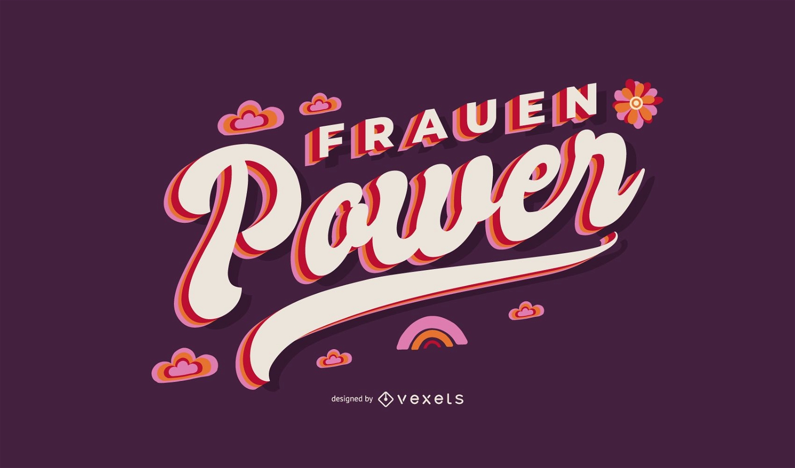 Design de letras da Frauen Power