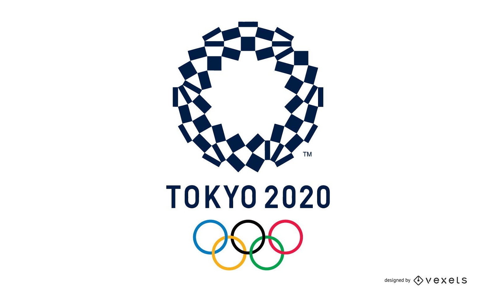 Logo-Design der Olympischen Spiele 2020 in Tokio