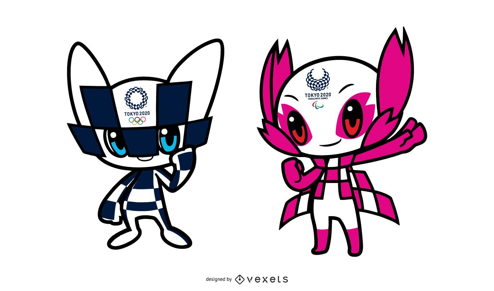 Maskottchen-Charakter-Design der Olympischen Spiele 2020 in Tokio