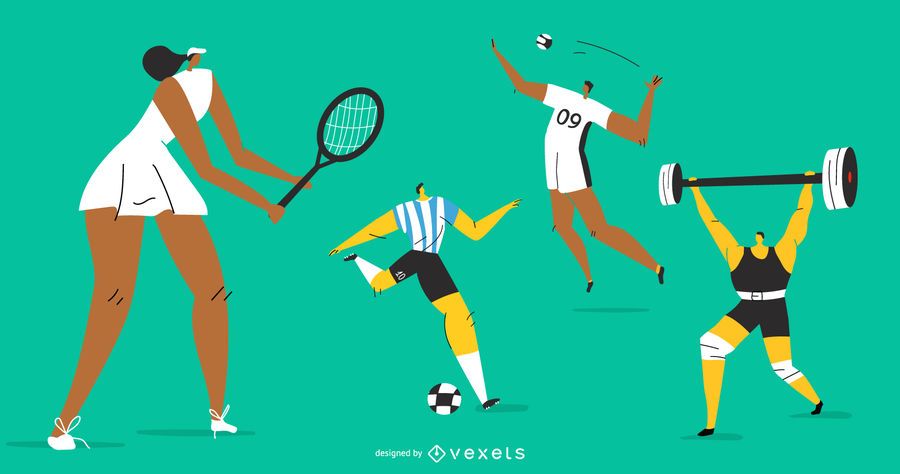 Olympic Sports Character Set - Vector Download