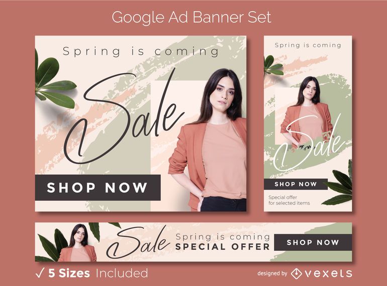 Spring Banner Design Set Spring Banner Design Set