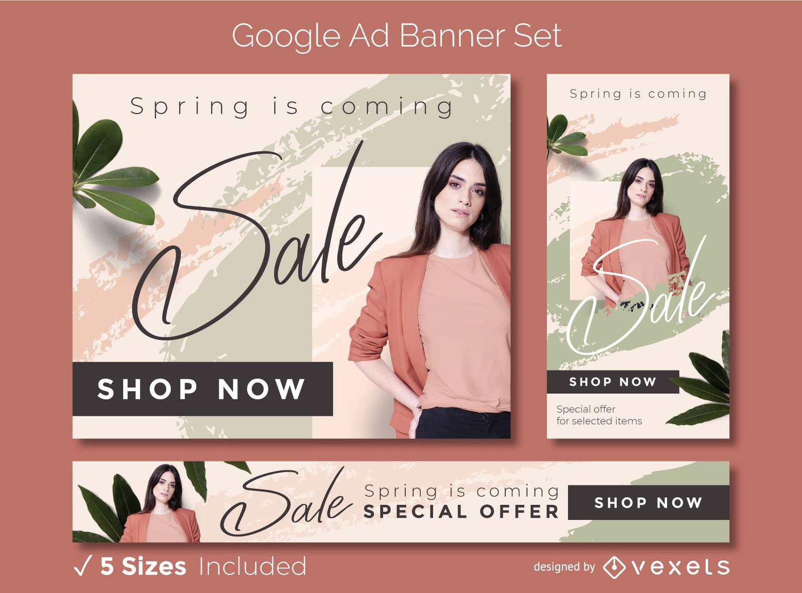 Spring Banner Design Set