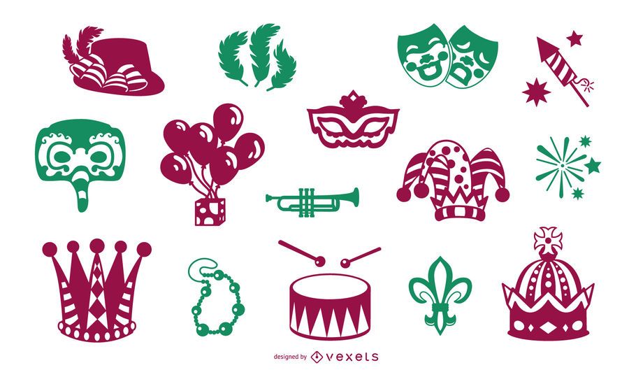 Mardi gras elements collection Mardi gras elements collection