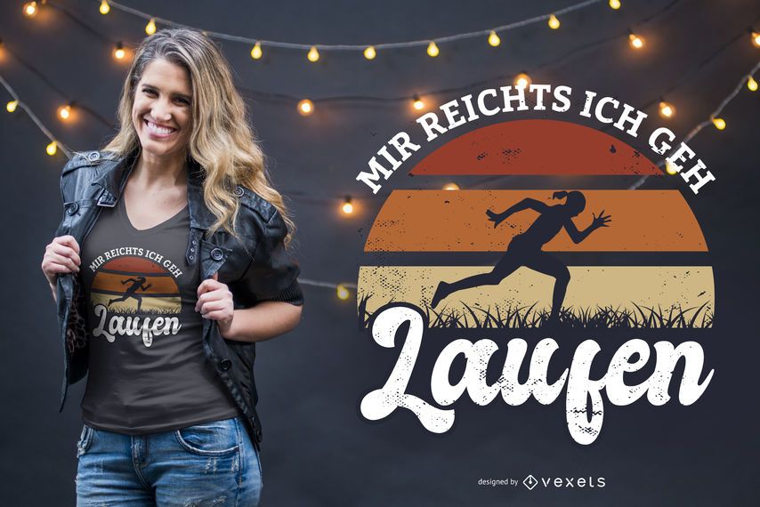Go running german t-shirt design Go running german t-shirt design