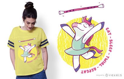 Essen Sie Schlaf Twirl T-Shirt Design