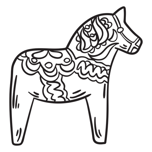 Download Dalecarlian Horse Dala Horse Stroke Transparent Png Svg Vector File PSD Mockup Templates