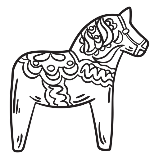 Dalecarlian horse dala horse stroke