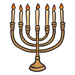 Chanucá menorá velas ilustração judaica Desenho PNG