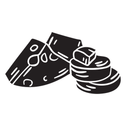 Ilustração de queijo da Irlanda preta Desenho PNG