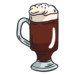 Irische Kaffeegetränk-Whiskyillustration PNG-Design