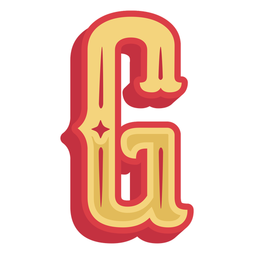 Mexikanischer ABC-Buchstabe g-Symbol PNG-Design