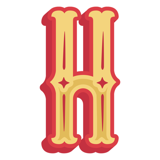 Icono de letra h abc mexicano