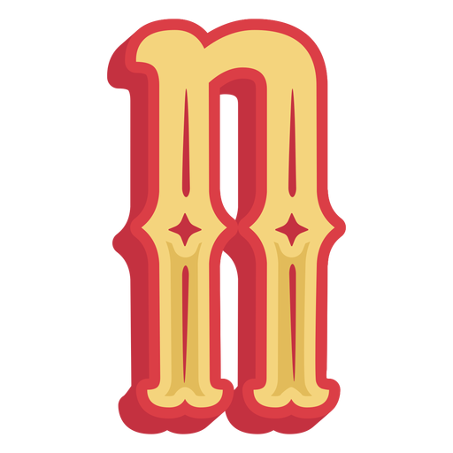 Mexikanischer ABC-Buchstabe n Symbol PNG-Design