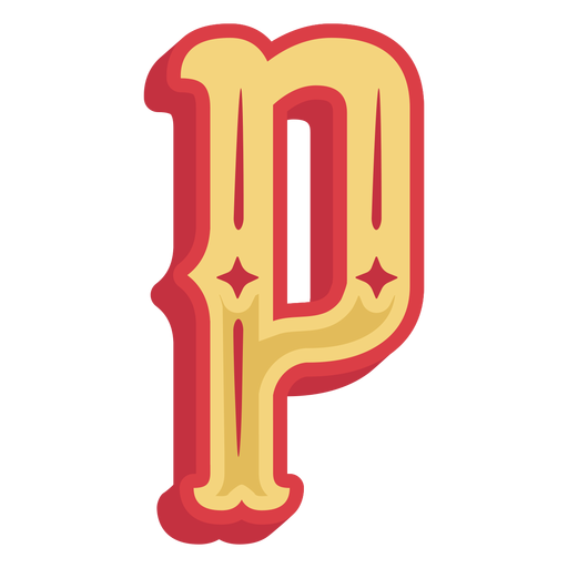 Mexikanischer ABC-Buchstabe p Symbol PNG-Design
