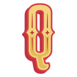 Mexican abc letter q icon PNG Design