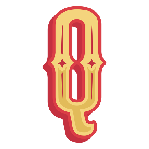 Mexikanischer ABC-Buchstabe q Symbol PNG-Design