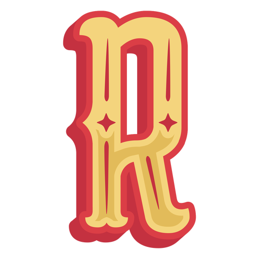 Mexikanischer ABC-Buchstabe r Symbol PNG-Design